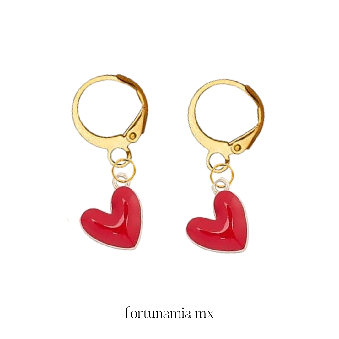 Red Lizzy Love Earrings
