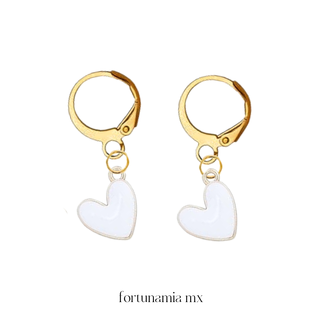 White Lizzy Love Earrings