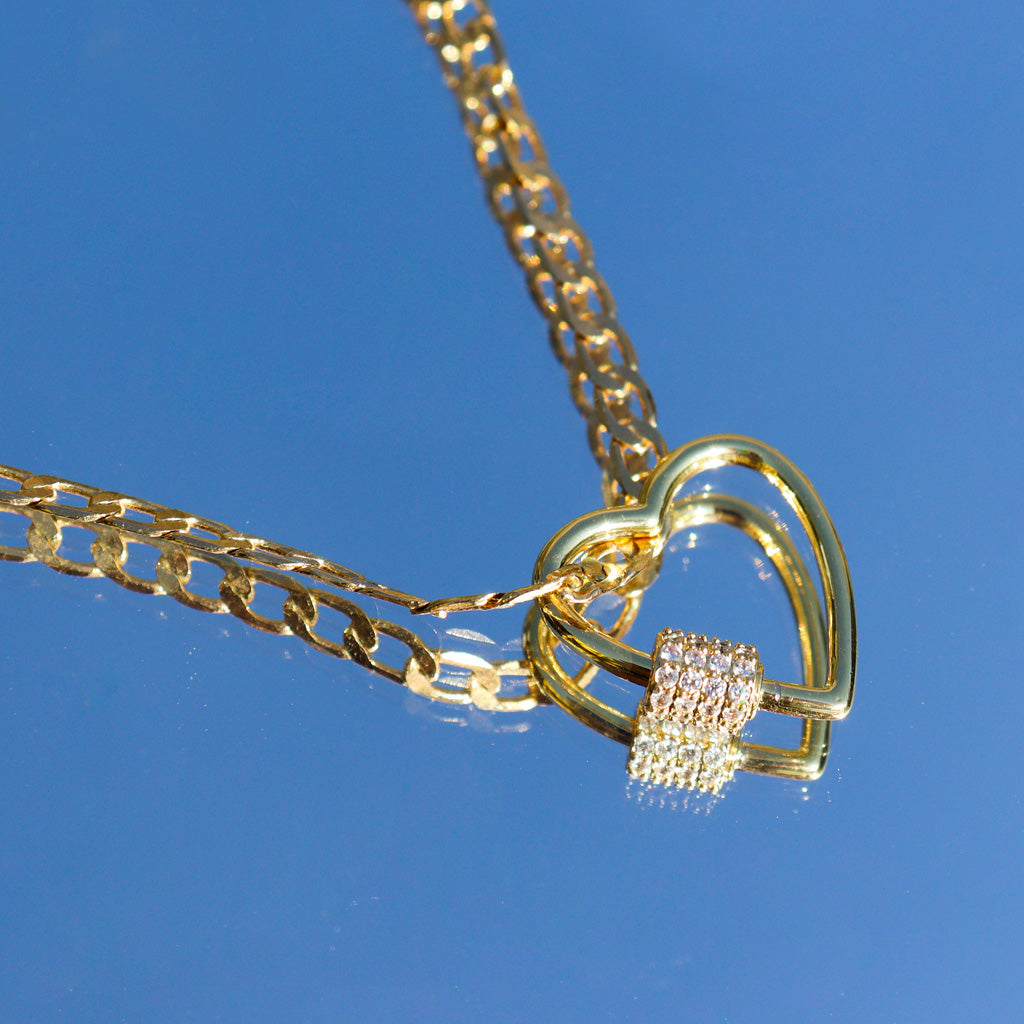 HEART PADLOCK NECKLACE