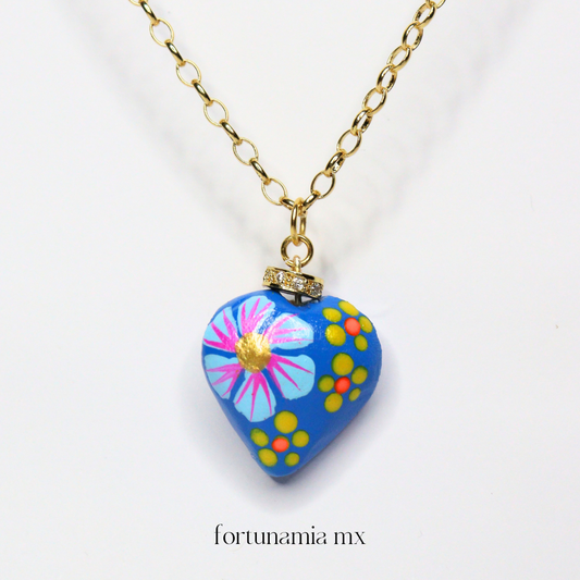 Blue Heart Necklace