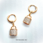 Padlock Zirconia Earrings