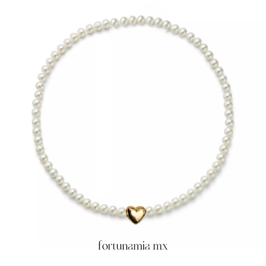 Heart Pearl Necklace