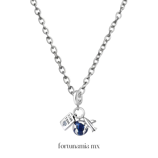 Arround The World Silver Necklace
