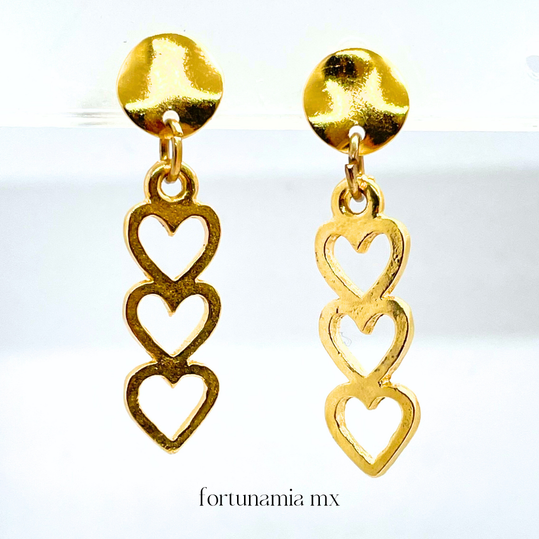 Triple Love Drop Earrings