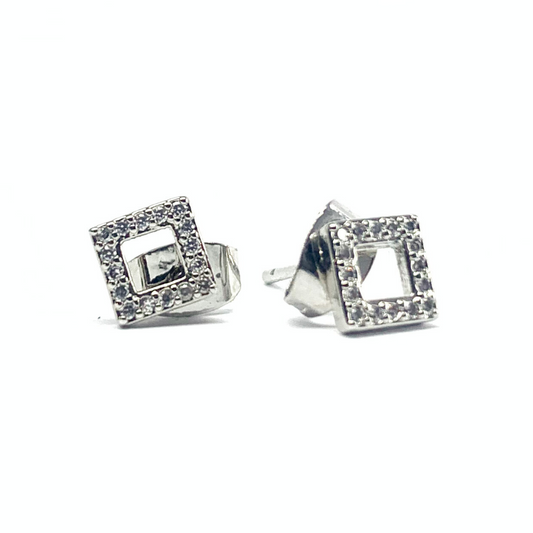 BARI SILVER STUD EARRINGS