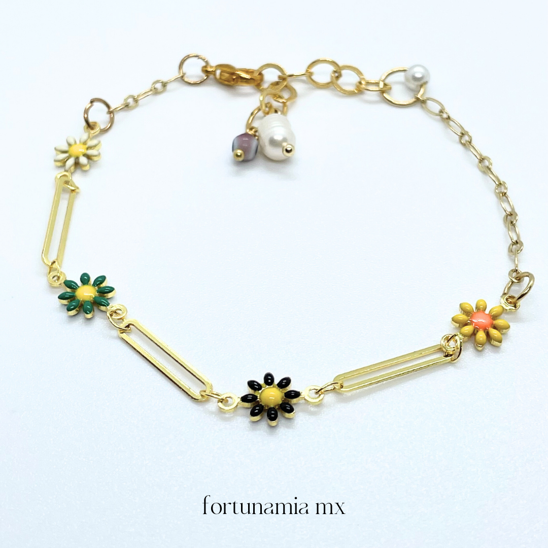 Colorful Flowera Bracelt