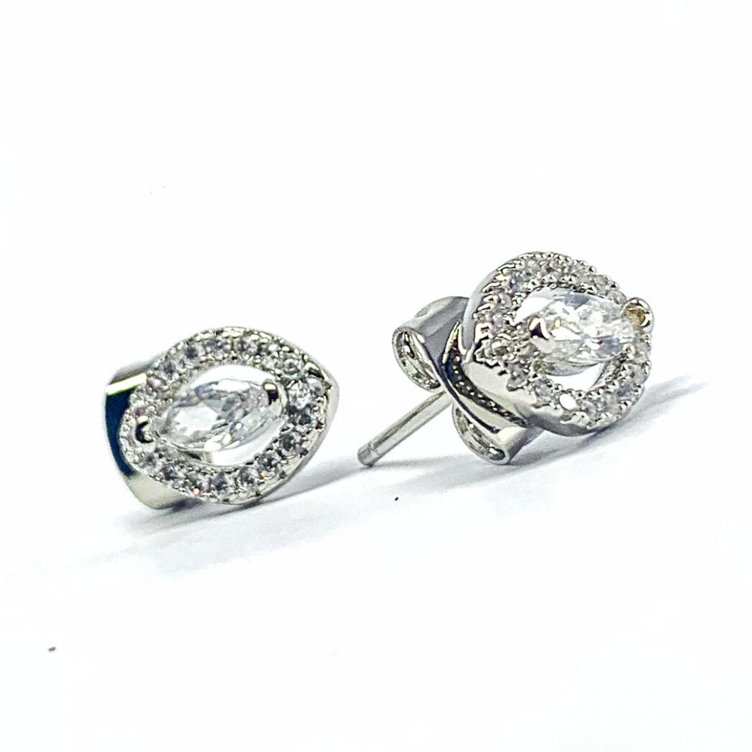 CATABRIA SILVER STUD EARRINGS