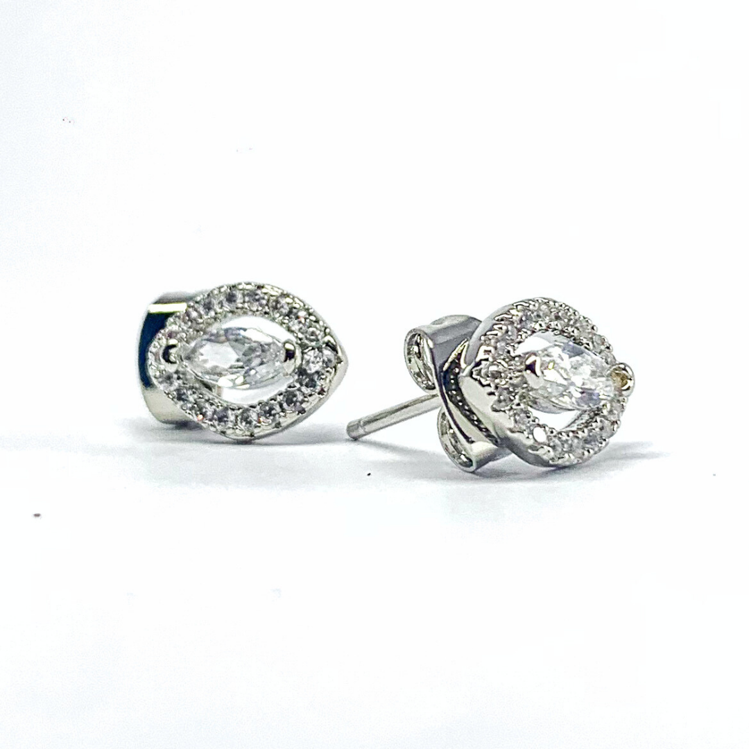 CATABRIA SILVER STUD EARRINGS