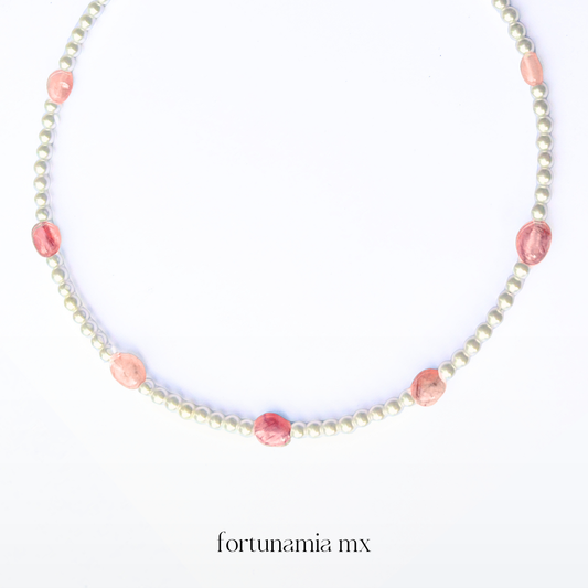 Costa Pink Quartz Necklace