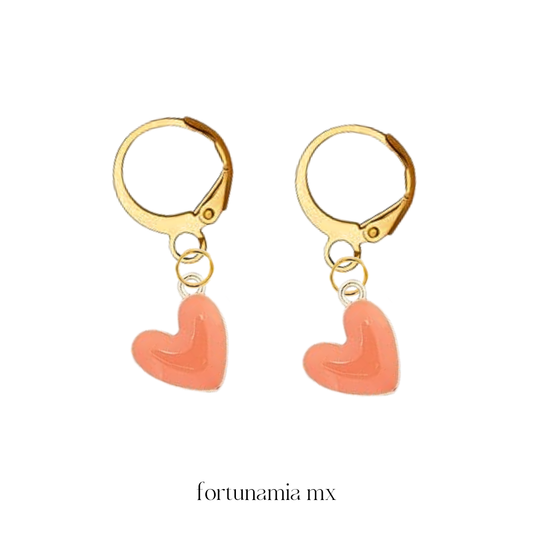 Peach Lizzy Love Earrings