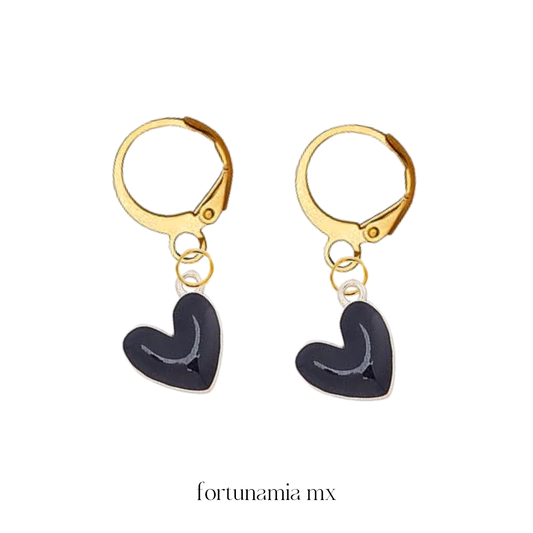 Black Lizzy Love Earrings
