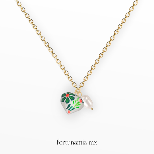 Collar Corazón Artesano Blanco
