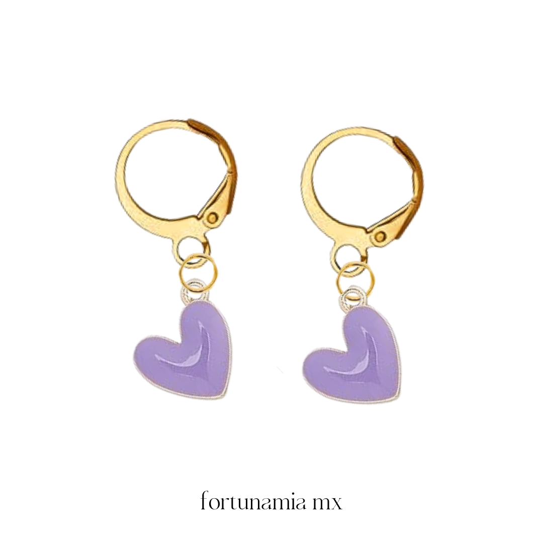 Purple Lizzy Love Earrings