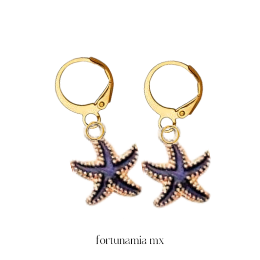 Black Star Beach Earrings