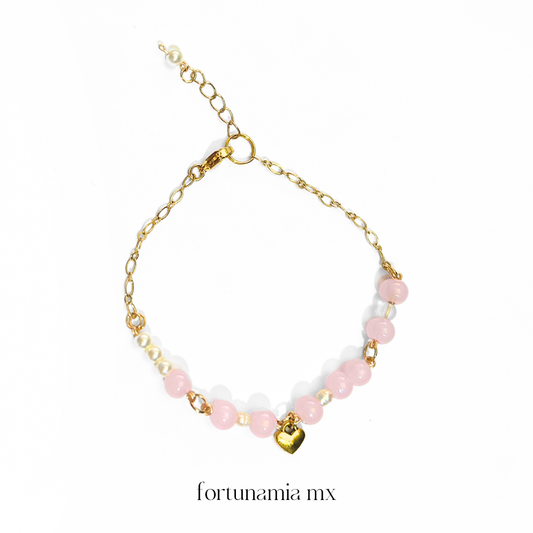 Fortuna Pink Quatz Bracelet
