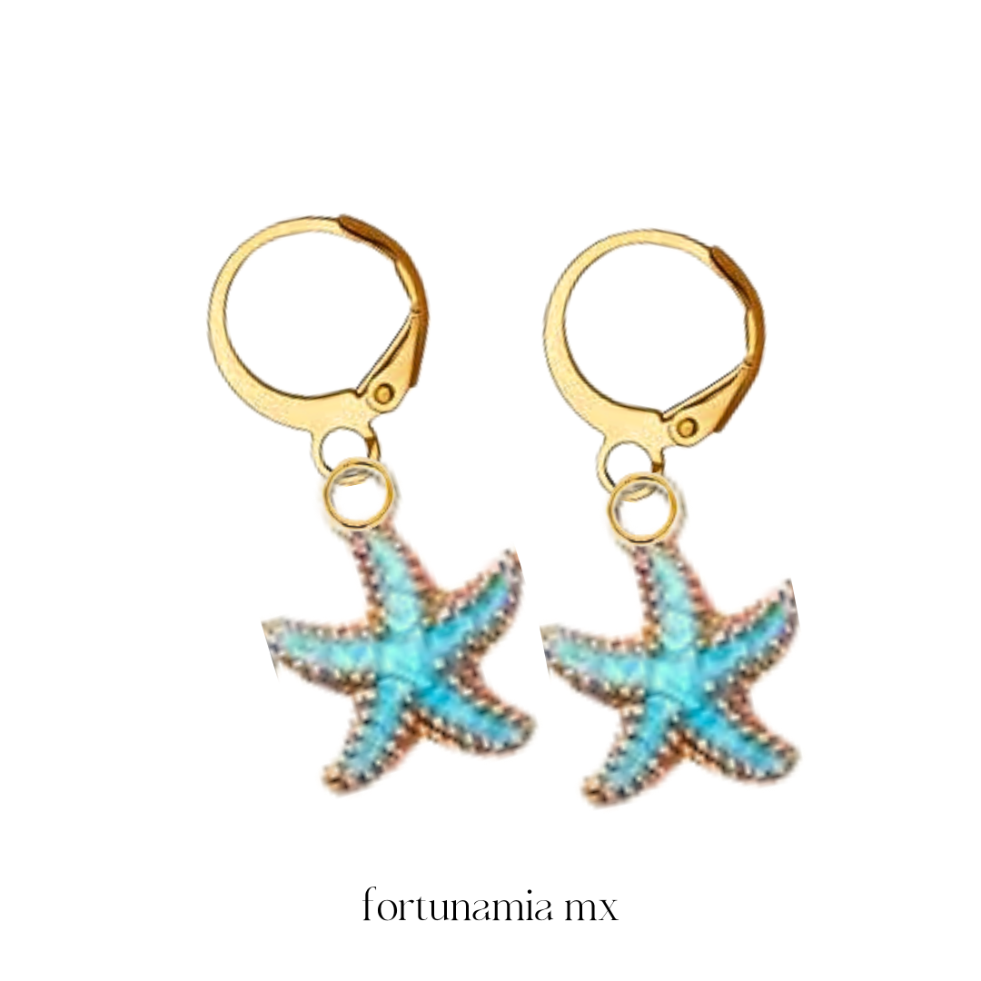 Blue Star Beach Earrings