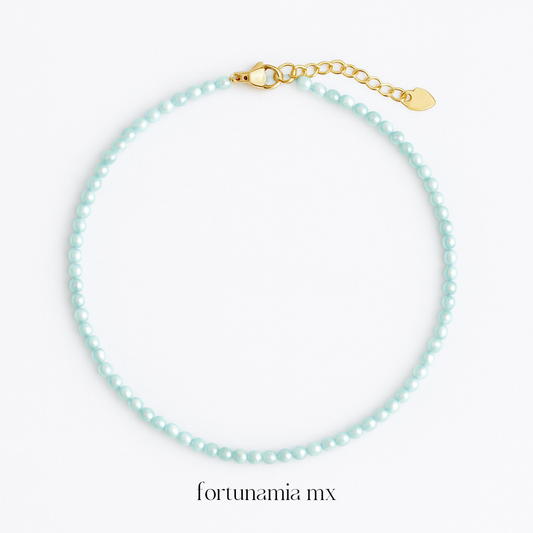 Aquamarine Pearl Necklace