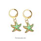 Green Star Beach Earrings