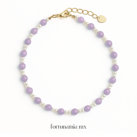 Purple Amethyst Pearl Necklace
