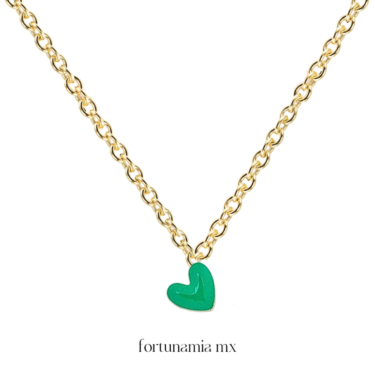 Kelly Green Heart Necklace