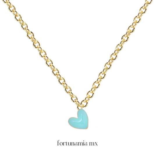 Kelly Aquamarin Heart Necklace
