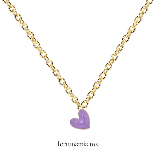 Kelly Lila Heart Necklace