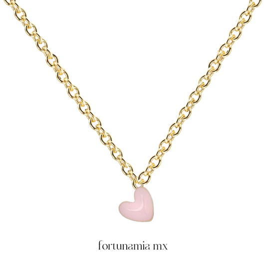 Kelly Pink Heart Necklace
