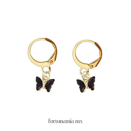 Black MiniButterfly Earrings