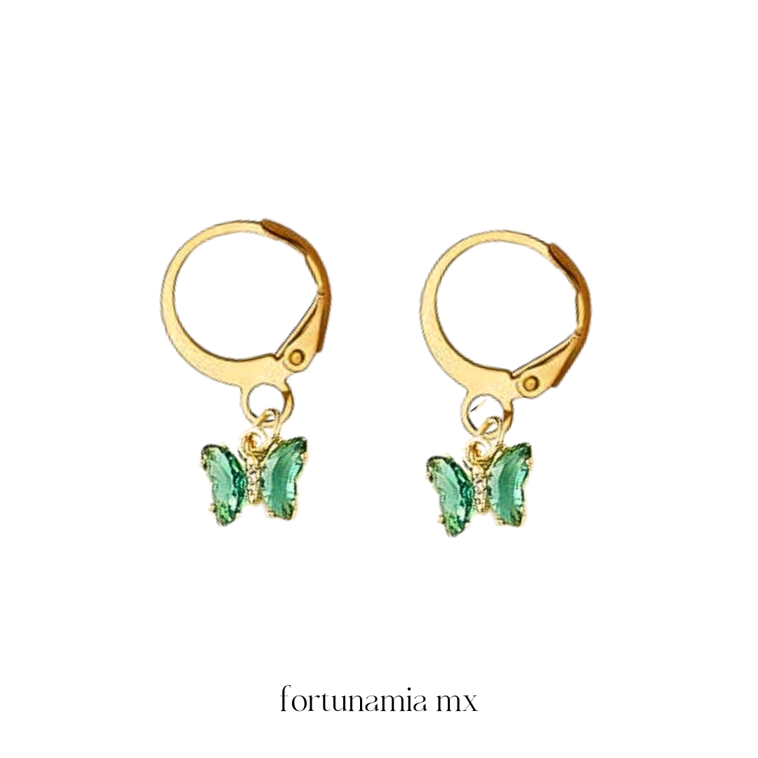 Green MiniButterfly Earrings