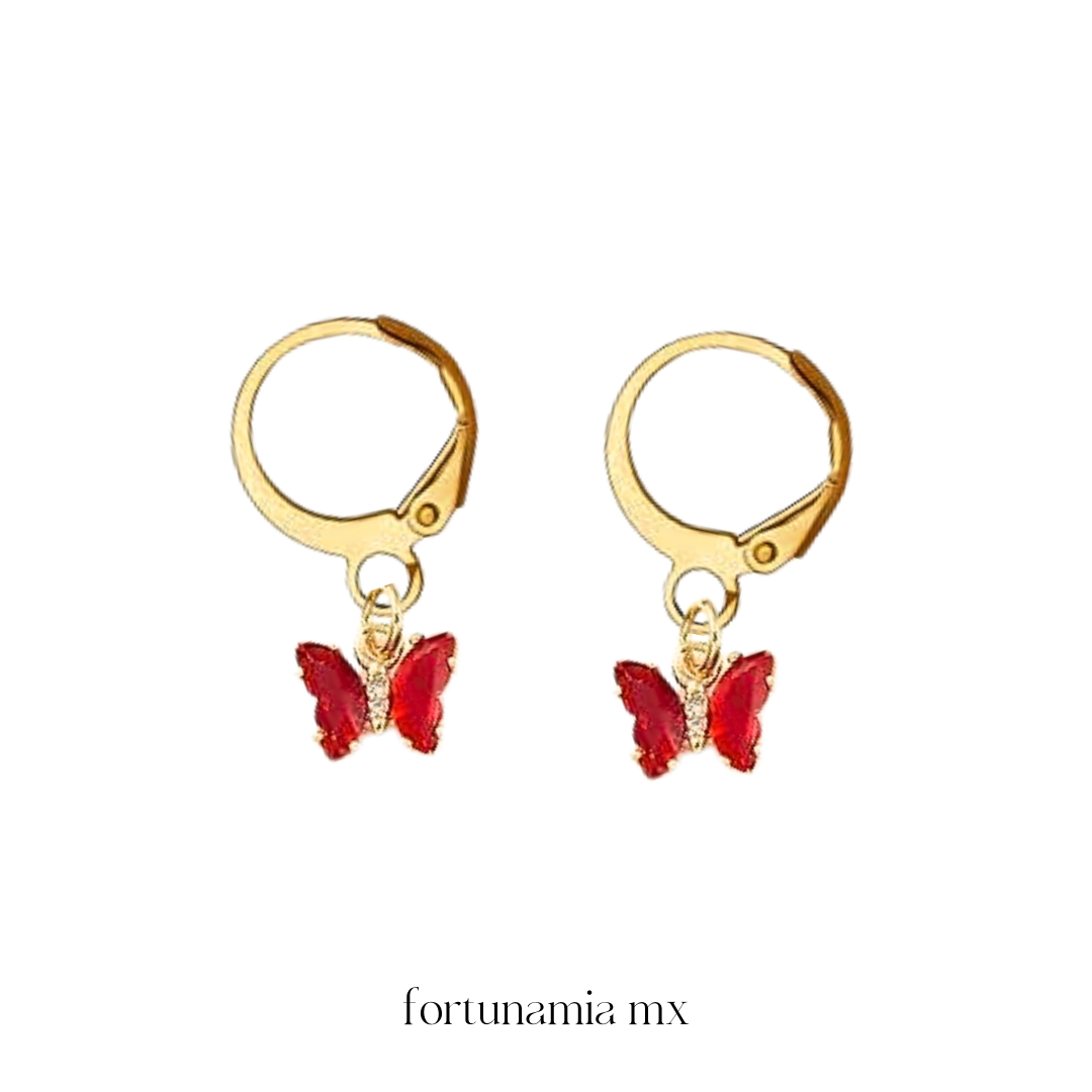 Red MiniButterfly Earrings