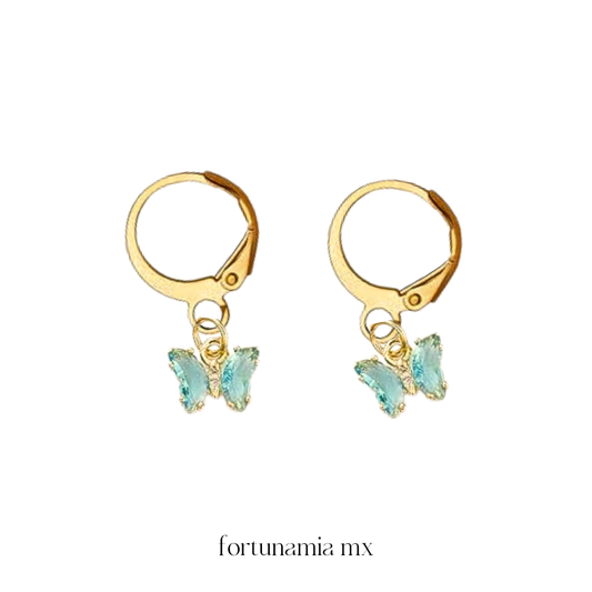 Aqua MiniButterfly Earrings