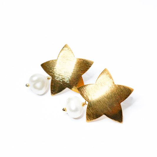 STAR PEARL EARRINGS