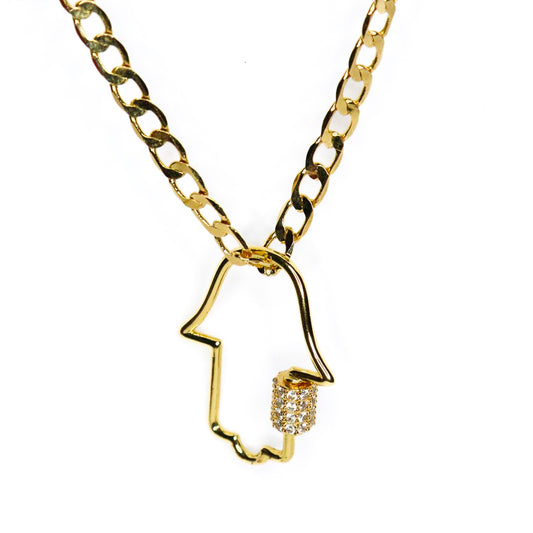 HAMSA PADLOCK NECKLACE