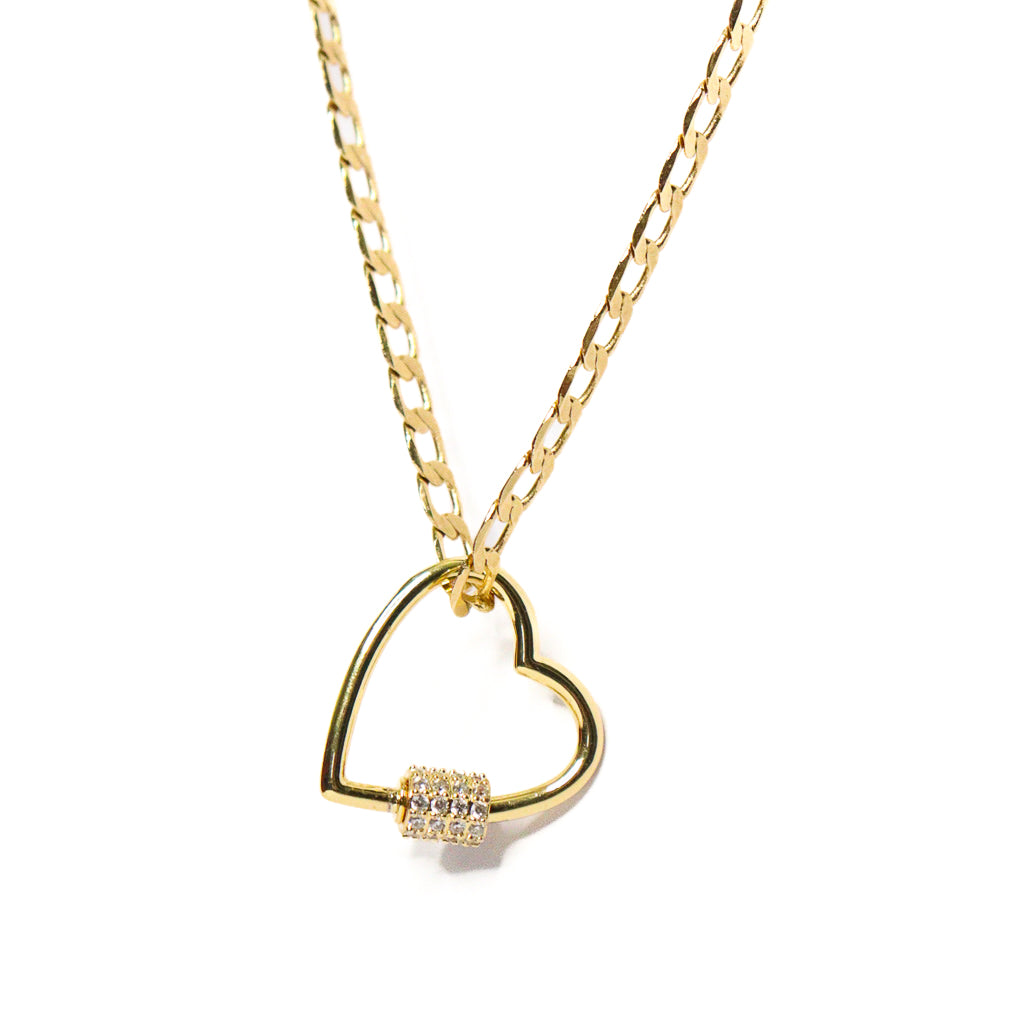 HEART PADLOCK NECKLACE