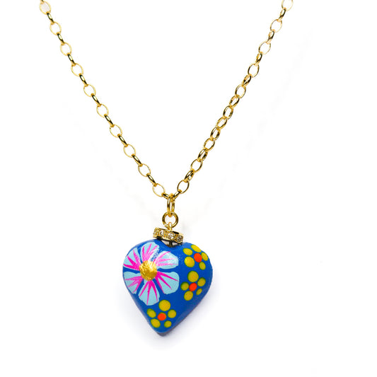 HANDMADE BLUE HEART NECKLACE