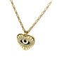 DARK BLUE FORTUNE EYE HEART NECKLACE