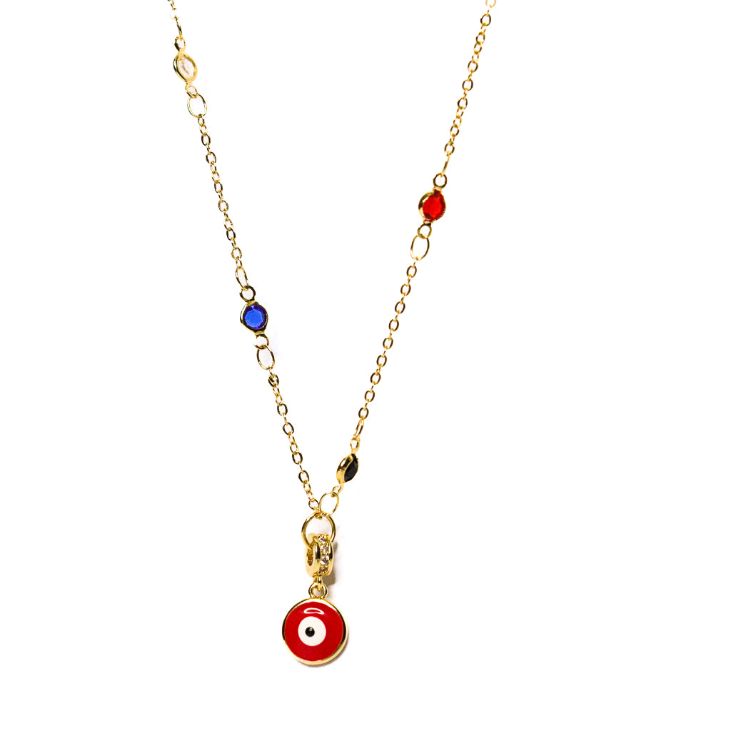 RED EYE STONE NECKLACE