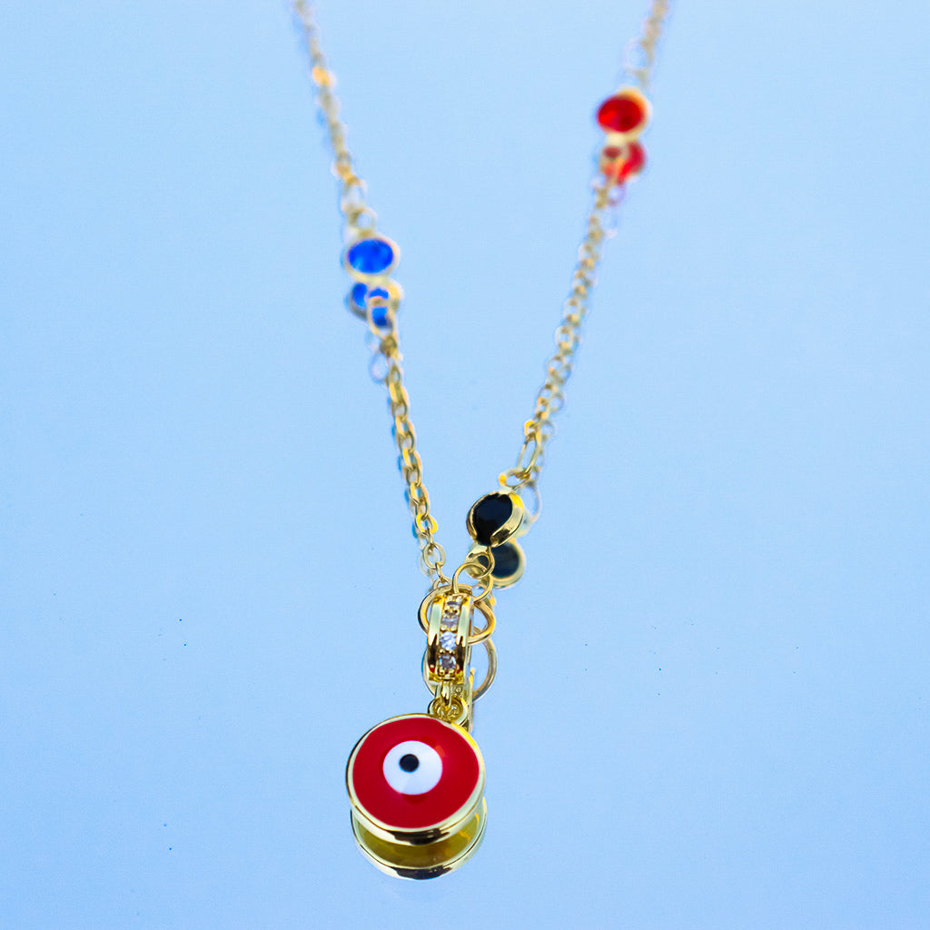 RED EYE STONE NECKLACE