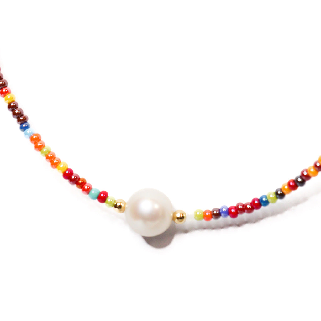 RAINBOW AND PEARL NECKLACE