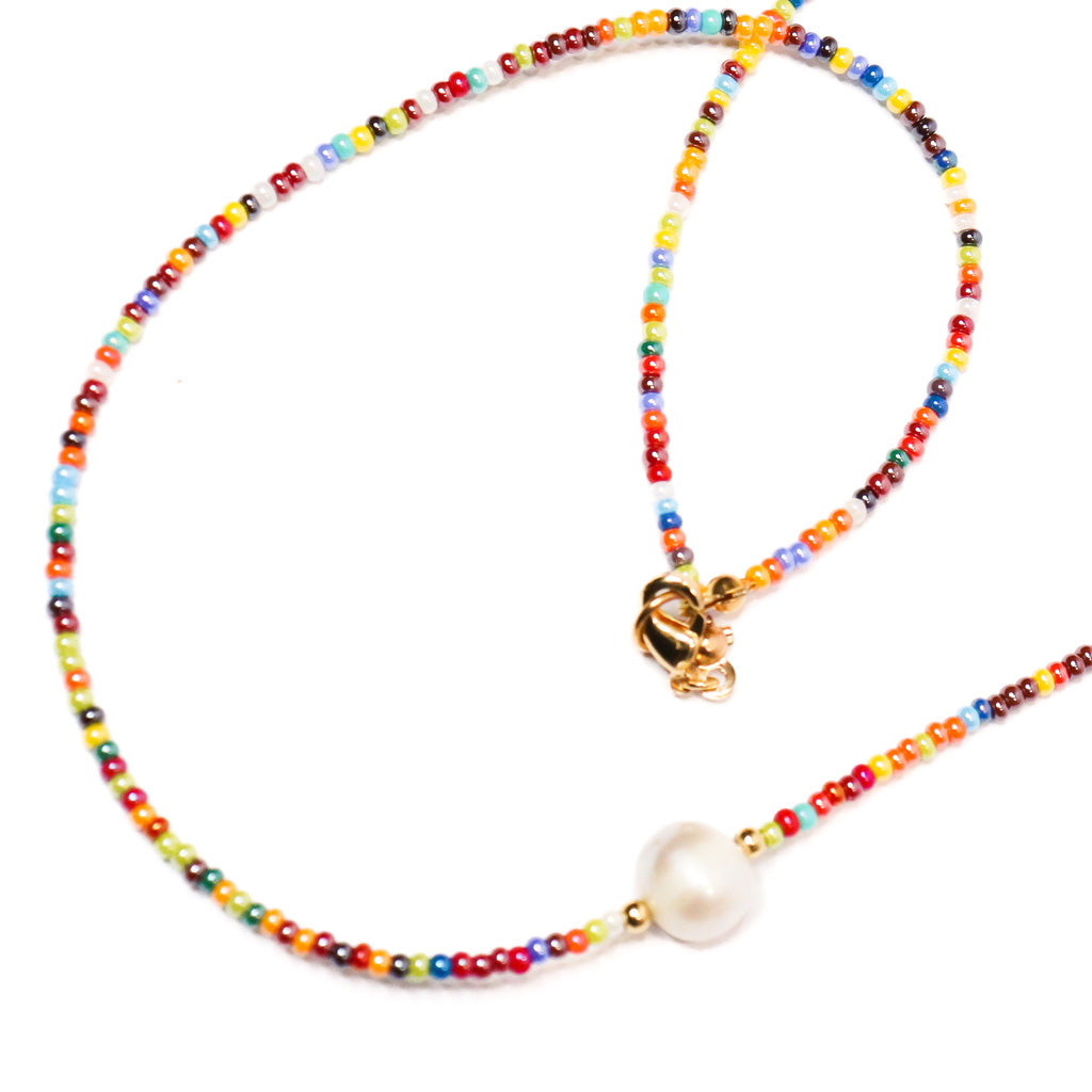 RAINBOW AND PEARL NECKLACE